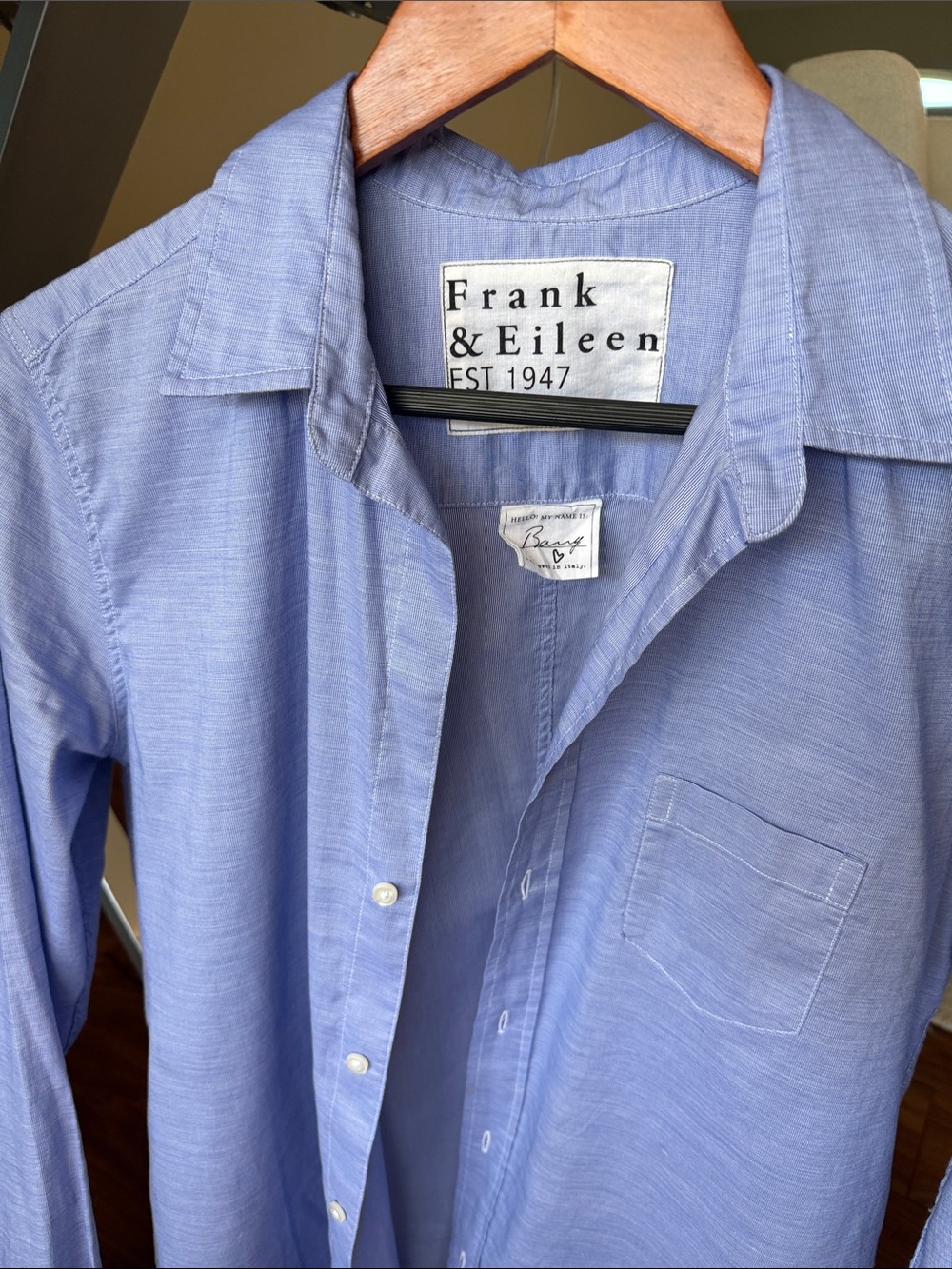 Frank & Eileen Sky Blue Barry size Medium
